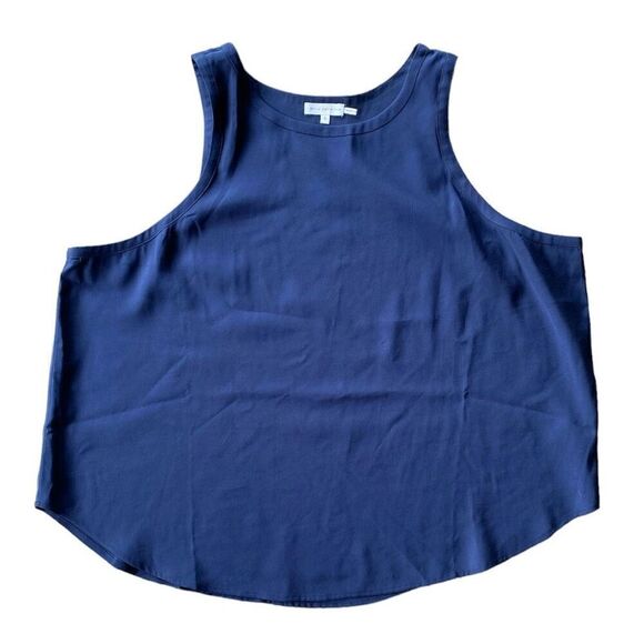 Good American Navy Woven Cut In Lightweight Tank Top NWT Plus Size 2XL-3XL - Picture 3 of 7